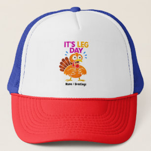 Het is Leg Day Funny Turkije Thanksgiving Vakantie Trucker Pet