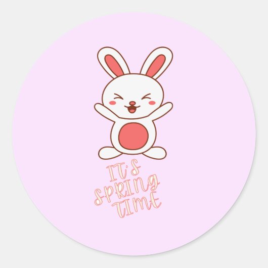 Het is lentestijd T-Shirt Ronde Sticker (Voorkant)