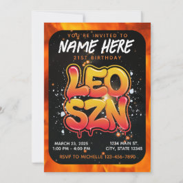 Het is Leo Seizoen Zodiac Verjaardagsuitnodiging Kaart