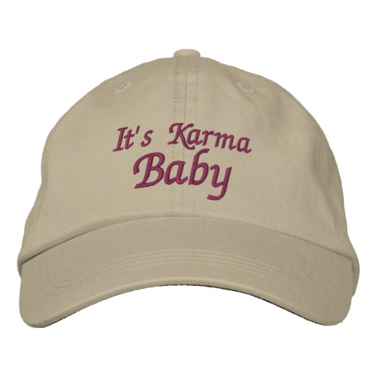 Het is Leuk Baby Karma Geborduurde Pet (Voorkant)