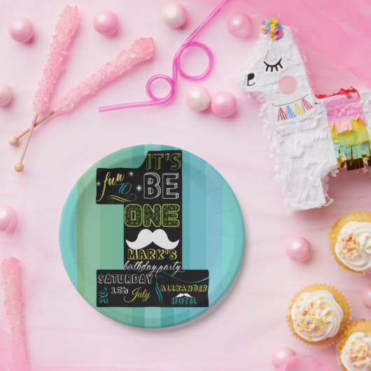 HET IS LEUK OM ÉÉN 1e verjaardagspapier Bord TE ZI (Feest)