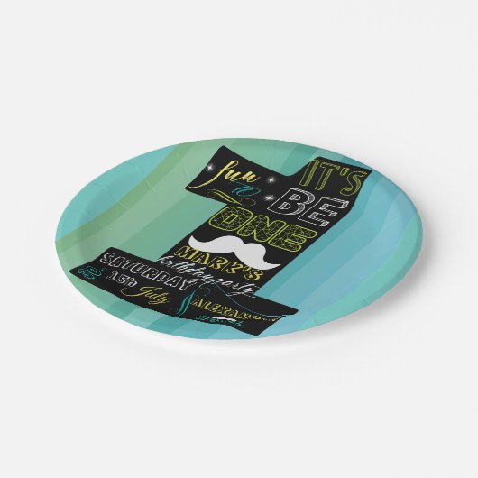 HET IS LEUK OM ÉÉN 1e verjaardagspapier Bord TE ZI (Gekanteld)