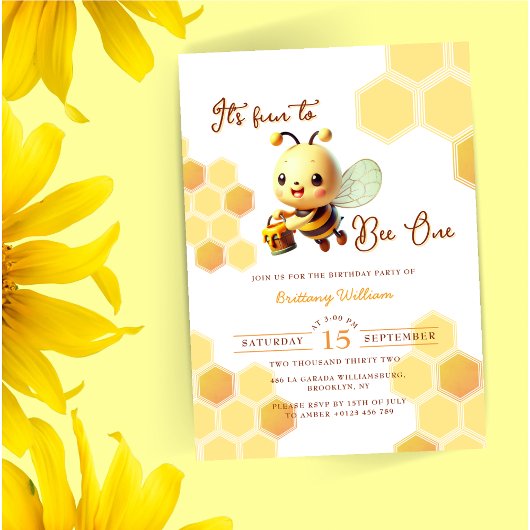 Het is leuk om een eerste verjaardag uitnodiging t