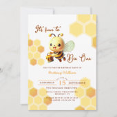 Het is leuk om een eerste verjaardag uitnodiging t (Voorkant)