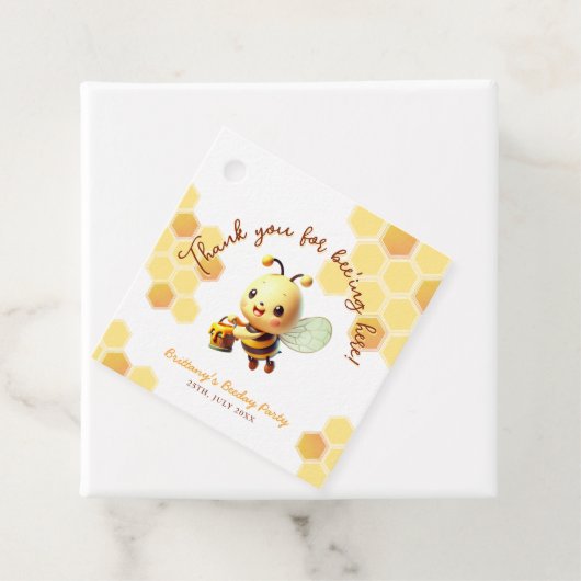 Het is leuk om een honingbij verjaardag te zijn bedankjes labels (In situ)