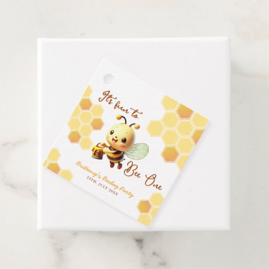 Het is leuk om een honingbij verjaardag te zijn bedankjes labels (In situ)