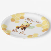 Het is leuk om een honingbij verjaardag te zijn papieren bordje (Gekanteld)