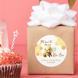 Het is leuk om een honingbij verjaardag te zijn ronde sticker