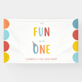 Het is leuk om één kleurrijke verjaardagsfeestbann spandoek