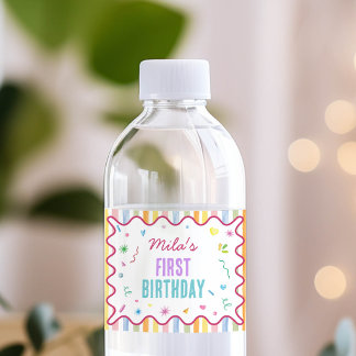 Het is leuk om één verjaardag waterfles label te z etiket