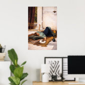 Het is leuk om niets te doen van Waterhouse Poster (Thuiskantoor)