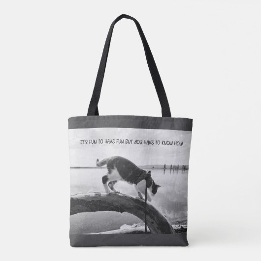 Het is leuk om plezier te hebben tote bag (Achterkant)