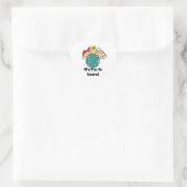 Het is leuk om te leren hart sticker (Tas)