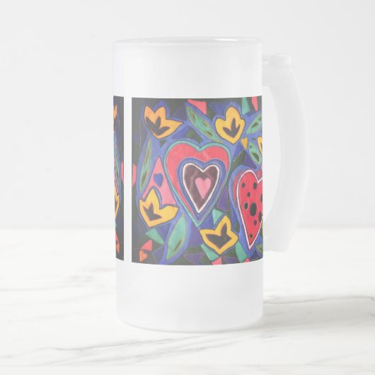 Het is leuk om verliefd te zijn matglas bierpul (Voorkant rechts)