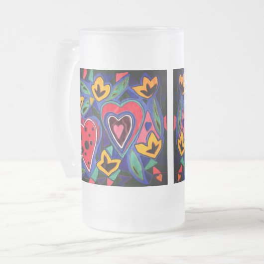 Het is leuk om verliefd te zijn matglas bierpul (Voorkant links)