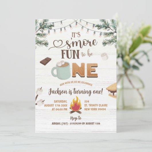 Het is leuker om één camping eerste verjaardag te  kaart (Staand voorkant)