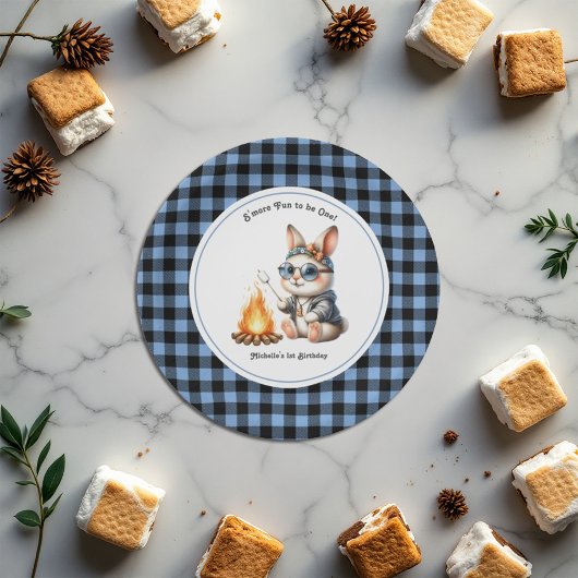 "Het is leuker om er een te zijn!" Bunny Camping 1 Papieren Bordje