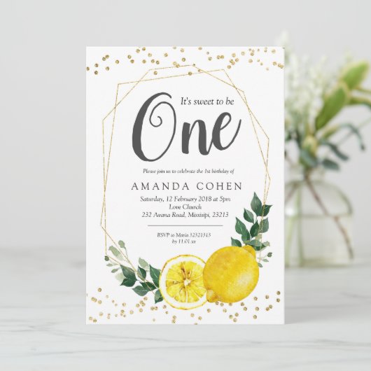 Het is lief om een citroenverjaardag te zijn kaart (Staand voorkant)