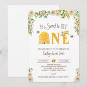Het is lief om er een te zijn, Bumble Bee Verjaard Kaart (Voorkant / Achterkant)