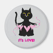 HET IS LIEFDE! kattenliefhebber magneet (Voorkant)