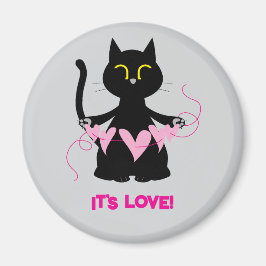 HET IS LIEFDE! kattenliefhebber magneet