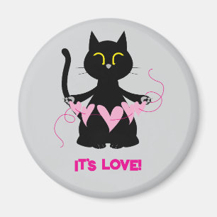 HET IS LIEFDE! kattenliefhebber magneet