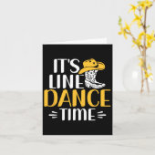 Het is Line Dance Time Line Dancing Line Danser Kaart (Gele Bloem)