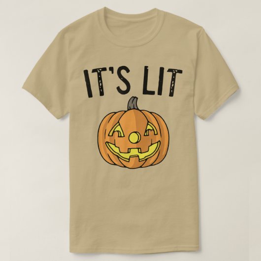 HET IS LIT JACKOLANTERN UGLY SWEATER T-SHIRT (Design voorkant)