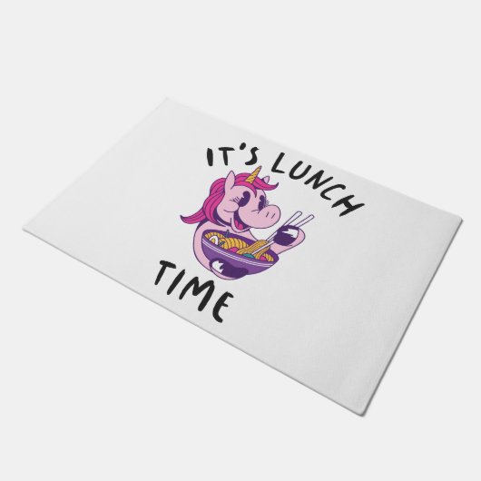 Het is lunchtijd deurmat (Schuin)