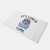Het is lunchtijd deurmat (Schuin)