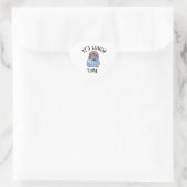 Het is lunchtijd hart sticker (Tas)
