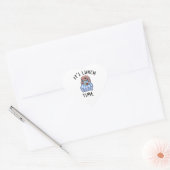 Het is lunchtijd hart sticker (Envelop)
