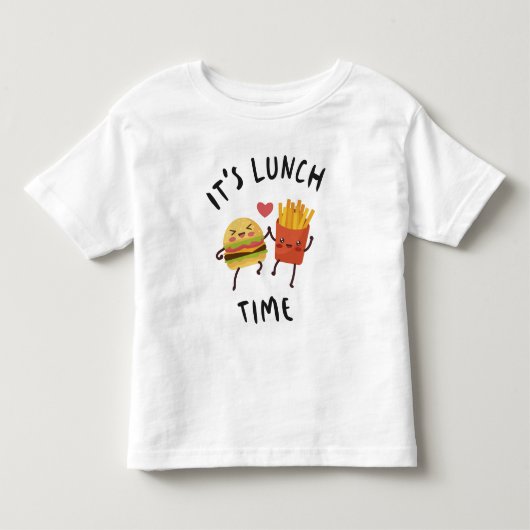 Het is lunchtijd kinder shirts (Voorkant)