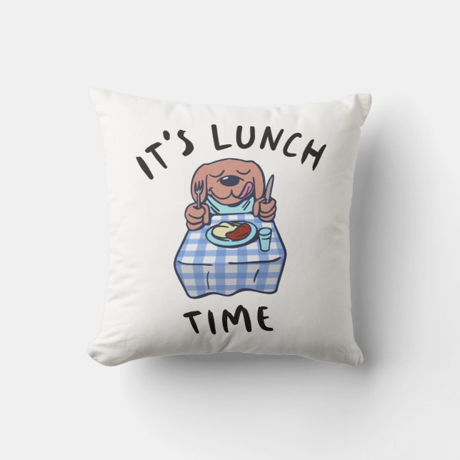 Het is lunchtijd kussen (Voorkant)