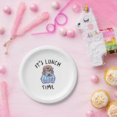 Het is lunchtijd papieren bordje (Feest)