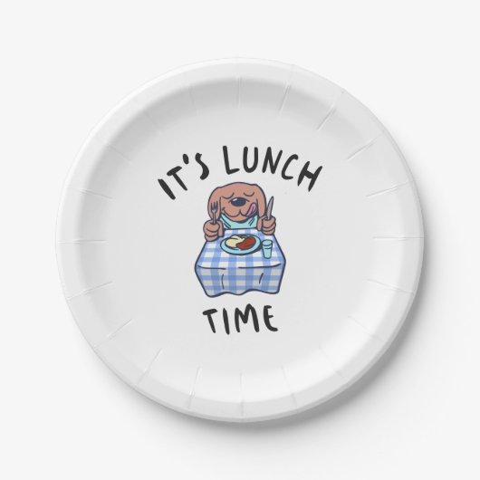 Het is lunchtijd papieren bordje (Voorkant)