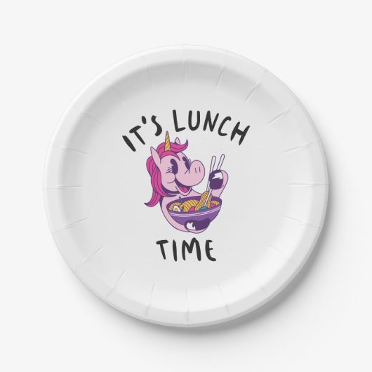 Het is lunchtijd papieren bordje (Voorkant)