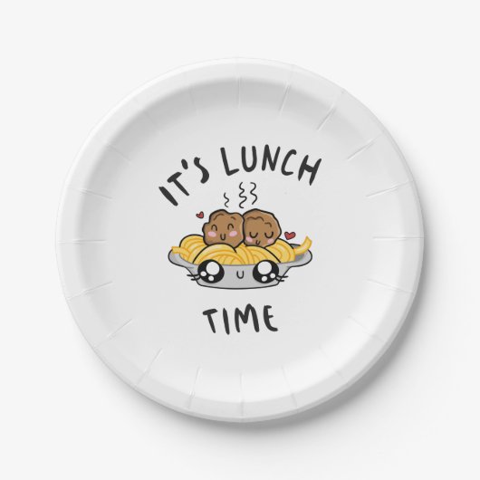 Het is lunchtijd papieren bordje (Voorkant)