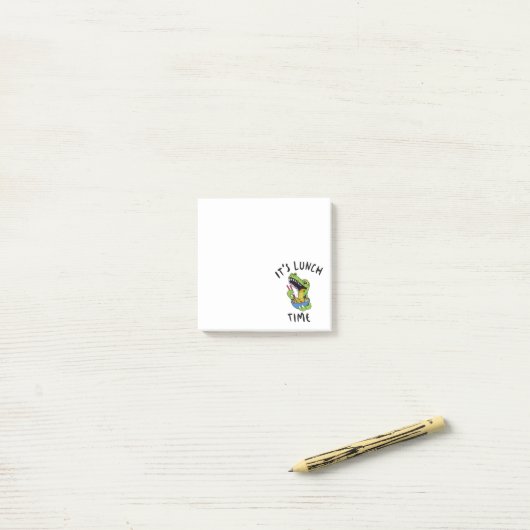 Het is lunchtijd post-it® notes (Op bureau)