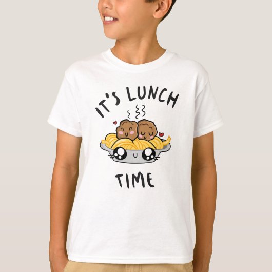 Het is lunchtijd t-shirt (Voorkant)