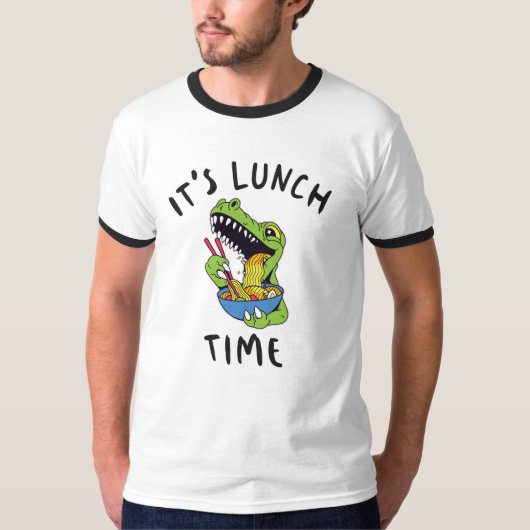 Het is lunchtijd t-shirt (Voorkant)