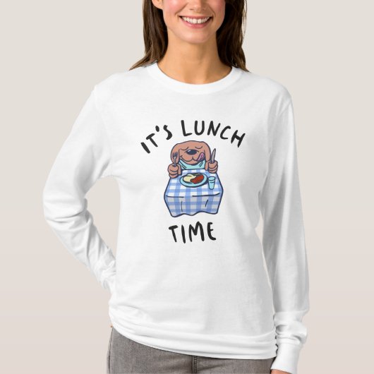 Het is lunchtijd t-shirt (Voorkant)