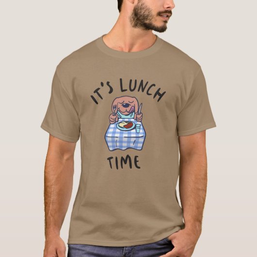 Het is lunchtijd t-shirt (Voorkant)