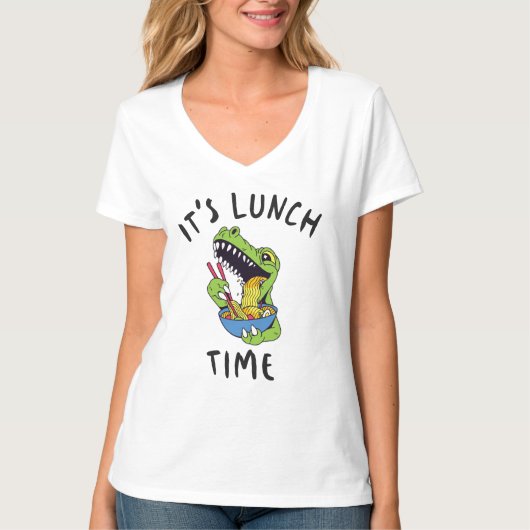 Het is lunchtijd t-shirt (Voorkant)