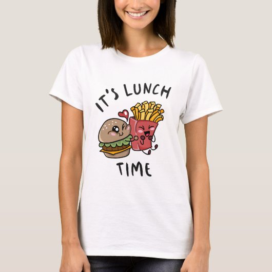 Het is lunchtijd t-shirt (Voorkant)