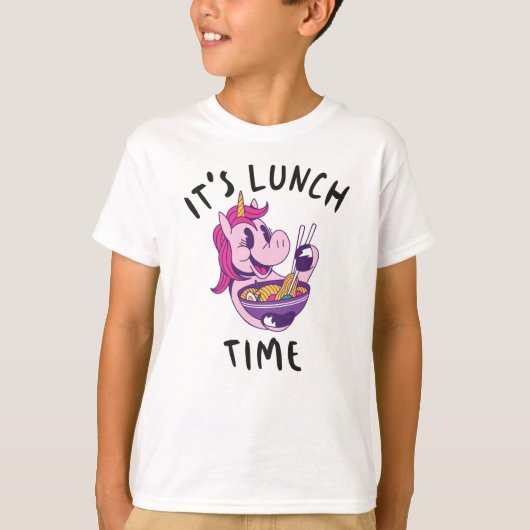 Het is lunchtijd t-shirt (Voorkant)