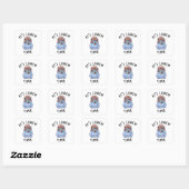 Het is lunchtijd vierkante sticker (Vel)