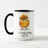 Het is maandag al geen chagrijnige vogelkoffie mok (Links)