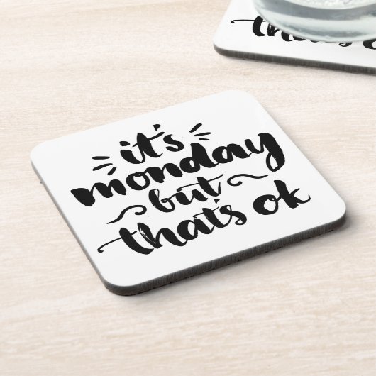 Het is maandag maar het is oké bier onderzetter (Linkerzijde)