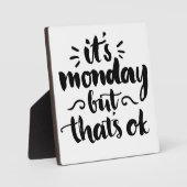 Het is maandag maar het is oké fotoplaat (Voorkant)